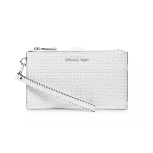MICHAEL Michael Kors Handbags - MICHAEL MICHAEL KORS JET SET DOUBLE ZIP WRISTLET / WHITE